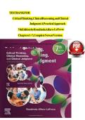 Critical Thinking&comma; Clinical Reasoning&comma; and Clinical Judgment&colon; A Practical Approach &lpar;7th Edition&rpar; &ndash; Rosalinda Alfaro-LeFevre &ndash; Test Bank