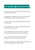 INDUSTRIAL RELATIONS CERTIFICATION PAPER 2026 FULL SOLUTION GRADED A&plus;