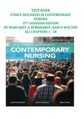 Ethics and Issues in Contemporary Nursing 3rd Canadian Edition Burkhardt Test Bank