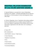 INDUSTRIAL RELATIONS EXAMINATION SET 2026 SOLVED QUESTIONS GRADED A&plus;