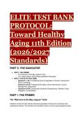 Complete Test Bank&colon; Toward Healthy Aging 11th Edition &lpar;2026&sol;2027 Standards&rpar; &vert; Gerontological Nursing