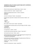 WOMEN-S HEALTH PAEA QUESTIONS WITH VERIFIED ACCURATE ANSWERS