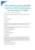 SFPC Bundled Exams Prep 2026&sol;2027 Actual Exam &vert; 100&percnt; Correct Answers &vert; Pass Guaranteed - A&plus; Graded