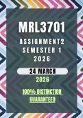 MRL3701 Assignment 2 Semester 1 Memo &vert; Due Date 24 March 2026