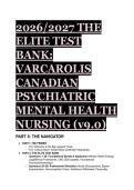 2026&sol;2027 Elite Test Bank for Varcarolis Canadian Psychiatric Mental Health Nursing &lpar;v9&period;0&rpar; &vert; NCLEX Prep & CNO Standards