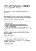 WOMEN'S HEALTH PAEA - OBSTETRICS&comma; WOMEN'S  HEALTH PAEA &ndash; GYNECOLOGY QUESTIONS WITH  VERIFIED ACCURATE ANSWERS