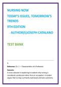 Nursing Now 9th Edition Test Bank &vert; Catalano MCQs &vert; Nursing Leadership&comma; Ethics&comma; Policy & NCLEX-Style Questions 2026