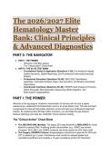 The 2026&sol;2027 Elite Hematology Master Test Bank&colon; Clinical Principles&comma; WHO Guidelines & Advanced Diagnostics &lpar;88 Scenarios &plus; Rationales&rpar;