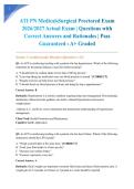 ATI PN Medical-Surgical Proctored Exam 2026&sol;2027 Actual Exam &vert; Questions with Correct Answers and Rationales &vert; Pass Guaranteed - A&plus; Graded