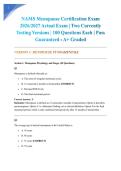 NAMS Menopause Certification Exam 2026&sol;2027 Actual Exam &vert; Two Currently Testing Versions &vert; 100 Questions Each &vert; Pass Guaranteed - A&plus; Graded