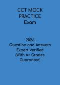 CCT Mock Practice PDF &vert; Certification Exam Practice Test & Study Guide