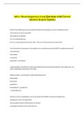 APEA- Pharm Respiratory Exam Questions with Correct  Answers &lpar;Latest Update&rpar; 