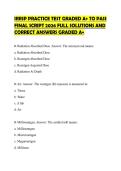 IRRSP PRACTICE TEST GRADED A&plus; TO PASS FINAL SCRIPT 2026 FULL SOLUTIONS AND CORRECT ANSWERS GRADED A&plus;