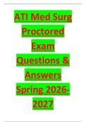 ATI Med Surg Proctored Exam Questions & Answers 2026-2027