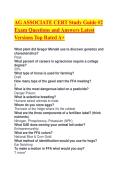 AG ASSOCIATE CERT Study Guide &num;2 Exam Questions and Answers Latest Versions Top Rated A&plus;