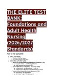 The Elite Test Bank&colon; Foundations and Adult Health Nursing &lpar;2026&sol;2027 NCLEX-RN Standards&rpar; 