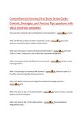 Comprehensive Nursing Final Exam Study Guide&colon;  Content&comma; Strategies&comma; and Practice Tips questions with  WELL VERIFIED ANSWERS  How many hours should be spent on Medication & Fluid Calculations&quest; - answer☑️️&period;&period;3 hours  What are 'Red Flag' symptom