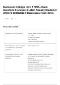 Rasmussen College MDC 3 FINAL   Exam Questions & Answers &vert; Latest Already Graded A&plus; UPDATE 2025&vert;2026 &excl;&excl; Rasmussen Final MDC3