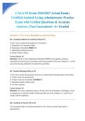 CALA NJ Exam 2026&sol;2027 Actual Exam &vert; Certified Assisted Living Administrator Practice Exam with Verified Questions & Accurate Answers &vert; Pass Guaranteed - A&plus; Graded