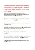Federal Nursing Home Administrator Exam Study  Guide Exam &lpar;2026&rpar; Exam Questions & Answers &vert;  Latest Already Graded A&plus; UPDATE &vert;2026&excl;&excl; STUDY  GUIDE EXAM  1&rpar; OBRA asserts some separate committees can be folded into the quality  improvement&sol;assurance committe