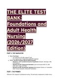 Foundations and Adult Health Nursing &lpar;9th Edition&rpar; Test Bank &ndash; 2026&sol;2027 Elite Edition &ndash; 88 Next-Gen NCLEX &lpar;NGN&rpar; Questions with Mentor Rationales&comma; SALT Triage & AHA 2026 Updates &lpar;Cooper & Gosnell&rpar;
