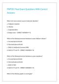 PNP301 Final Exam Questions With Correct Answers
