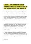 LAND 240 EXAM 3 COMPREHENSIVE EXAMINATION TEST 2026 FULL QUESTIONS AND ACCURATE SOLUTIONS GRADED A&plus;