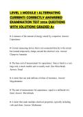 LEVEL 2 MODULE 1 ALTERNATING CURRENTS CORRECTLY ANSWERED EXAMINATION TEST 2026 QUESTIONS WITH SOLUTIONS GRADED A&plus;