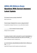AMSA 490 Midterm Exam Questions With Correct Answers&vert; Latest Update
