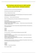 ACA Final Exam with all Correct & 100&percnt; Verified Answers &vert;Latest Version &vert;Already Graded A&plus;