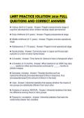 LMRT PRACTICE SOLUTION 2026 FULL QUESTIONS AND CORRECT ANSWERS
