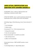LMSW ACTUAL CERTIFICATION 2026 QUESTIONS WITH ANSWERS GRADED A&plus;