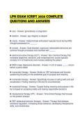 LPN EXAM SCRIPT 2026 COMPLETE QUESTIONS AND ANSWERS