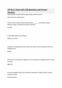 CIS Test 1 Exam with 100 Questions and Correct Answers&period;