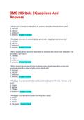 DMS 206 Quiz 2 Questions And Answers