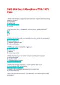 DMS 206 Quiz 5 Questions With 100&percnt; Pass