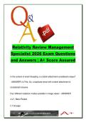 Relativity Review Management Specialist Exam 2026 &lpar;200 Questions&rpar; &ndash; REL201 eDiscovery&comma; Analytics&comma; Redaction & dtSearch Q&A