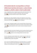 ATI fundamentals for nursing edition 11&period;0 Exam  &lpar;2026&rpar; Exam Questions & Answers &vert; Latest Already  Graded A&plus; UPDATE &vert;2026&excl;&excl; STUDY GUIDE EXAM  A nurse is disgusting the purpose of regulatory agency during a staff meeting&period; Which of the  following tasks shoul