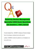 Relativity Review Management Specialist Exam 2026 &lpar;85 Questions&rpar; &ndash; REL201 eDiscovery&comma; Email Threading&comma; Analytics & dtSearch Q&A