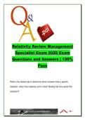 RELATIVITY REVIEW MANAGEMENT SPECIALIST EXAM COMPLETE PACKAGE DEAL