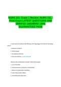 NURS 231 Exam 1 Review-NURS 231 Final Exam LATEST QUESTIONS AND VERIFIED ANSWERS&period;