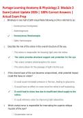 Portage Learning Anatomy & Physiology 2&colon; Module 3  Exam&vert;Latest Update 2026 &vert; 100&percnt; Correct Answers &vert;  Actual Exam Prep