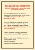 QKA-1 Exam &vert;&vert; Most Recent Exam Actual Complete  Real Verified Exam Questions And Correct Answers  &lpar;Verified Answers&rpar; Already Graded A&plus;&vert; Guaranteed  Success&excl;&excl; &vert; Newest Exam&excl;&excl;&excl; 