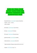 NURS 231 FINAL EXAM LATEST QUESTIONS AND VERIFIED ANSWERS 100- GUARANTEED PASS&period;