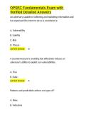 OPSEC Fundamentals Exam with Verified Detailed Answers&period;docx