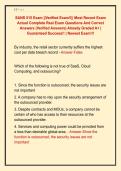 SANS 515 Exam &vert;&vert;Verified Exam&excl;&excl;&vert;&vert; Most Recent Exam  Actual Complete Real Exam Questions And Correct  Answers &lpar;Verified Answers&rpar; Already Graded A&plus; &vert;  Guaranteed Success&excl;&excl; &vert; Newest Exam&excl;&excl;&excl;