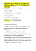 Operations Security &lpar;OPSEC&rpar; Annual Refresher Exam with Verified Detailed Answers&period;docx