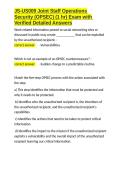 JS-US009 Joint Staff Operations Security &lpar;OPSEC&rpar; &lpar;1 hr&rpar; Exam with Verified Detailed Answers&period;docx