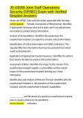 JS-US009 Joint Staff Operations Security &lpar;OPSEC&rpar; Exam with Verified Detailed Answers&period;docx