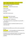 Joint Staff Operations Security Exam with Verified Detailed Answers&period;docx